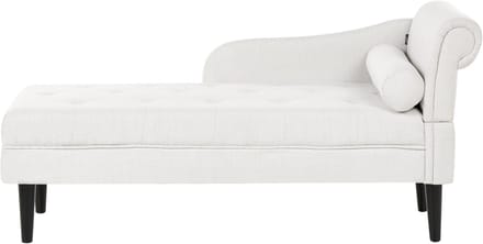 BELIANI YVOIRE - Chaise longue - Off-white - Rechtszijdig - Stof