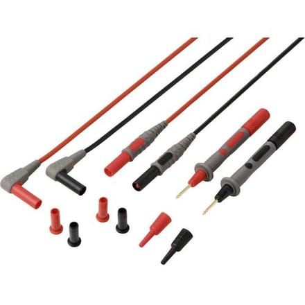 VOLTCRAFT MSL-850 Meetsnoer Stekker 4 mm Testpunt 1.2 m Rood, Zwart 1 paar