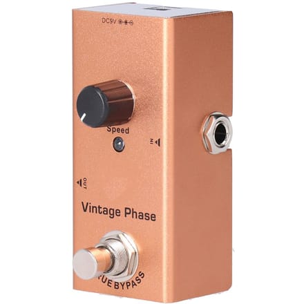 Pédale d'effet pour guitare électrique Vintage Phase Single Mini Phaser DC 9V JDF?6 Accessoires de Guitare brown