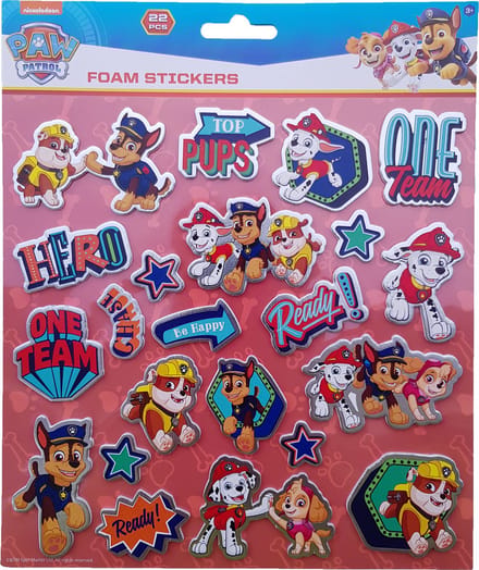 Paw Patrol Foam Stickers "Top Pups" +/- 22 Stickers