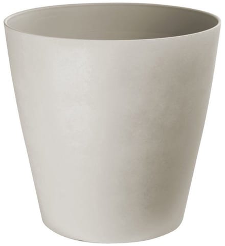 Bloempot Swing Cone - Kunststof - Witsteen - Diam.30xh29cm