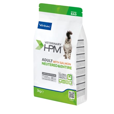 Virbac Veterinary HPM Adult Zalm Gecastreerd & Hele kat - 3 kg