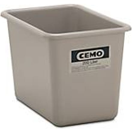 Rechthoekige container Standaard, grijs, 200 l hoog