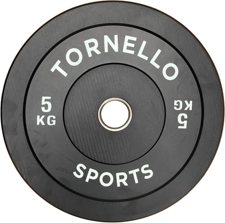 tornello sports halterschijf 5 kg bumper plate rubber 50mm