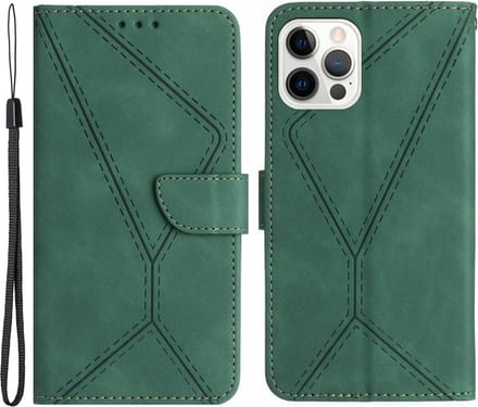 Cityhoesje-iPhone 15 Pro Max hoesje – Lederlook - Book case