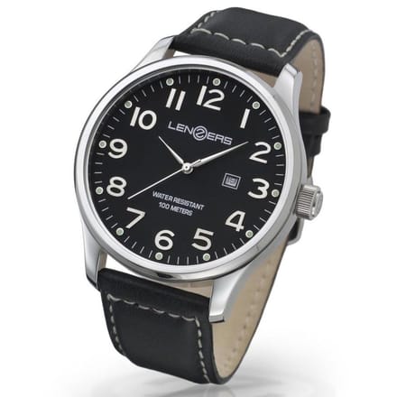 Lenzers Javelin XL Herenhorloge met Datum - Quartz 47mm