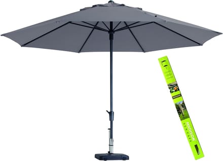 Parasol Rond Taupe Madison Timor incl Beschermhoes