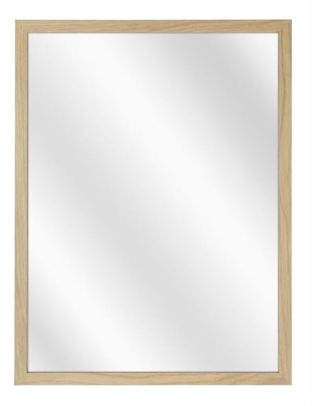 Spiegel met Vlakke Houten Lijst - Natuur Eik - 50 x 60 cm
