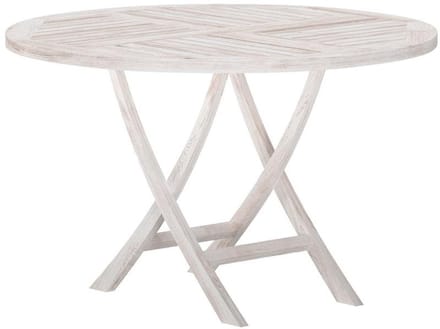 Svea - Youssef ronde tuintafel ø120 cm teakhout - wit