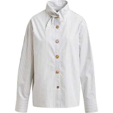 Essentiel Antwerp Pointy Collar Shirt Blouses Lichtblauw Jomato