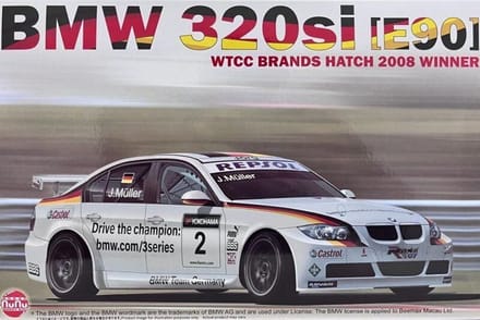 NuNu Modelbouwpakket Auto - 24037 BMW 320si E90 2008 WTCC Brands Hatch Winner Plastic - 1:24 - Modelbouw