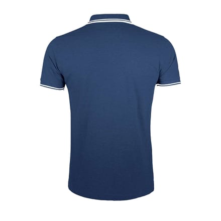 SOLS Heren Pasadena Poloshirt (Franse marine / Wit)