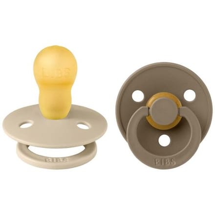 BiBS - Colour Pacifier - Stage 2 Fopspeen - 6+ maanden - 2 stuks - Ivory / Dark oak