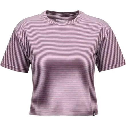 Korte gestreepte t-shirt voor dames Black Diamond