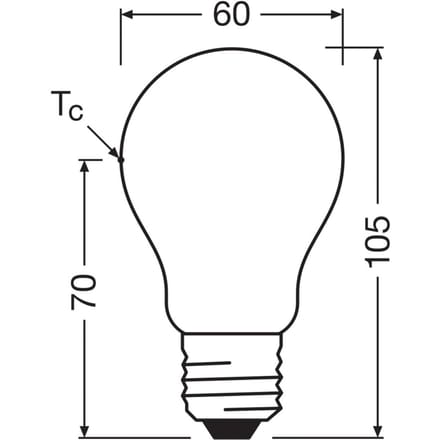 Osram E27 LED Lamp | 2.2W 2700K 220V/240V 827 470Lm | 320° Dimbaar