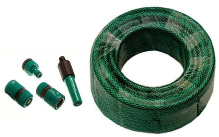 Groene Tuinslang met Compatibele Fittingen 25M - Professionele Tuinaccessoires