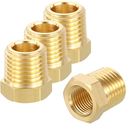 Dailygoods - 4 Pack Mannelijk naar Vrouwelijk Adapters, Messing