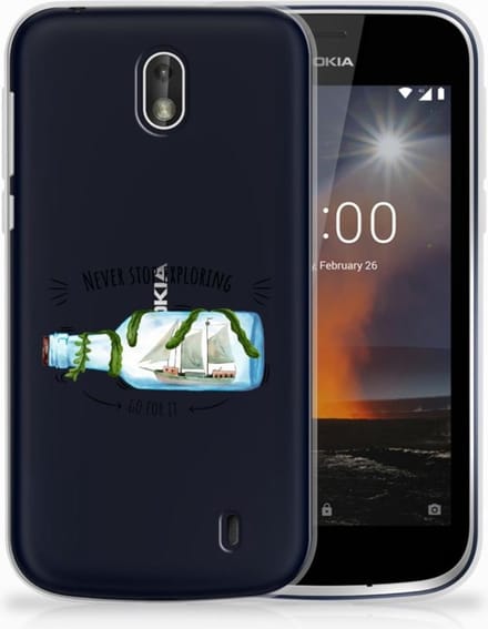Nokia 1 Telefoonhoesje met Naam Boho Bottle