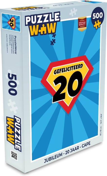 Puzzel Jubileum - 20 jaar - Cape - Legpuzzel - Puzzel 500 stukjes