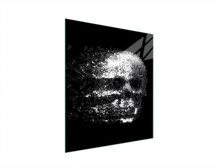 TMK ArtDeko Serie - Glazen Snijplank - 45x52 cm - Czaszka - Veilig en Praktisch
