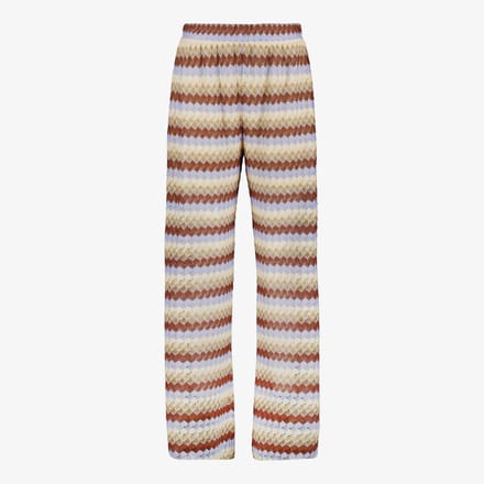 TwoDay dames wide leg broek met print multicolor - Beige - Maat M