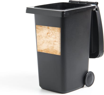 Container sticker Marmer - Zand - Bruin - 40x40 cm - Kliko sticker
