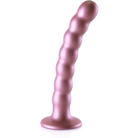 Shots - Ouch! OU823ROS - Beaded G-Spot Dildo - 6,5'' / 16,5 cm - Rose Gold