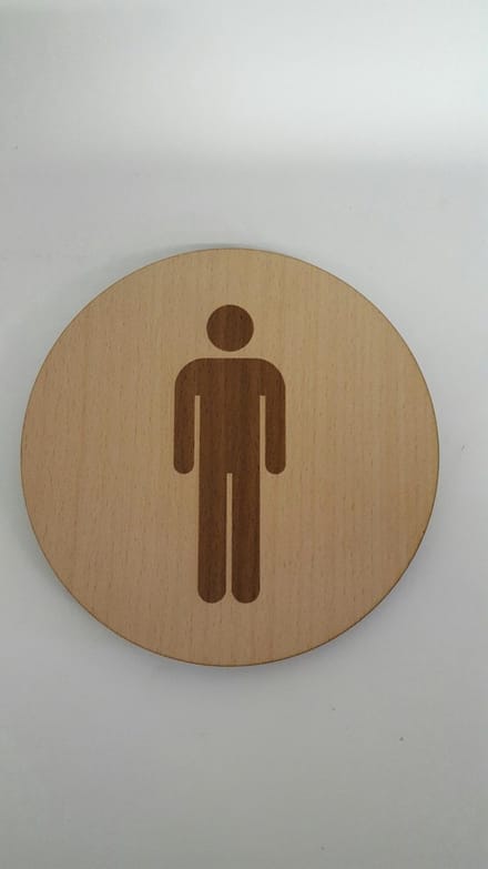 Bordje pictogram man - rond