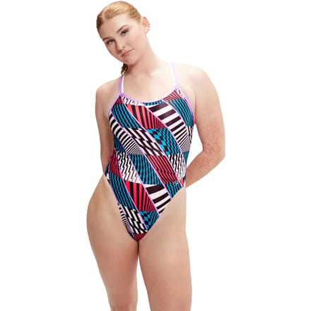 Speedo Womens Allover Digital Starback Black, White, Watermelon, Bolt, Sweet Purple