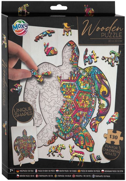 Creative Craft Group houten legpuzzel schildpad 130 stukjes educatief.