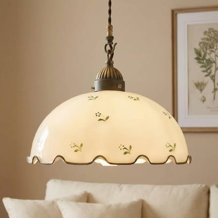 austrolux Hanglamp Nonna millefleurs Ø 30 cm 1-lamp groen