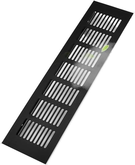 Ventilatierooster - Ontluchter Afdekking - Ruimtes Ventileren - Aluminium Legering - 300MM Lang - Zwart