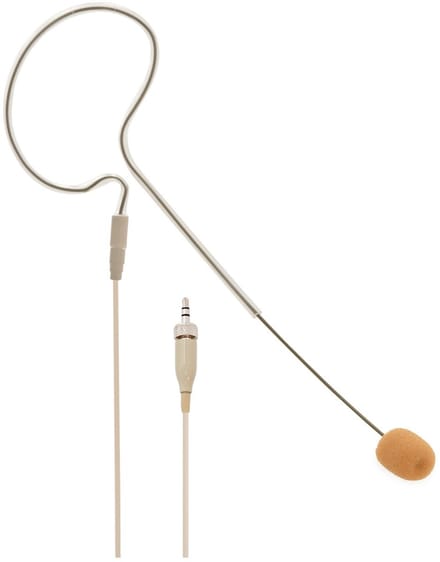 SubZero Single Ear Headset Mic, Compatible w/ Sennheiser Systems, Tan