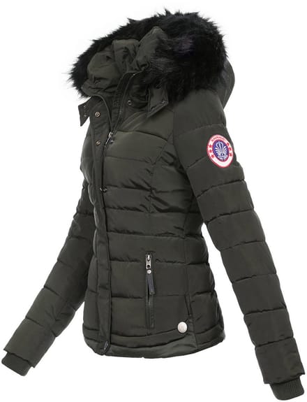 Navahoo Dames Winterjas Chloe – Getailleerd Met Afneembare Capuchon & Elegant Bont