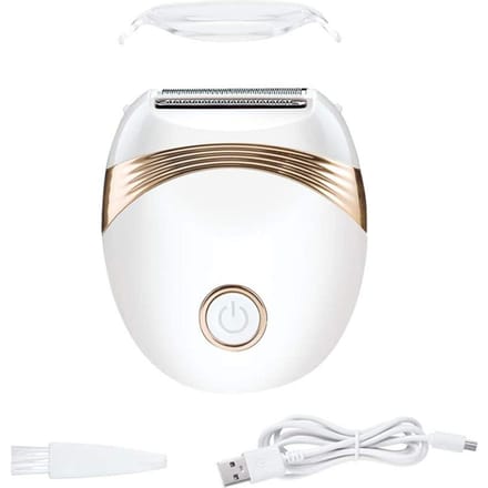 Elektrisch Scheerapparaat Vrouw Bikini Trimmer Scheerapparaat Draadloos USB Oplaadbaar Nat en Droog Pijnloos wit