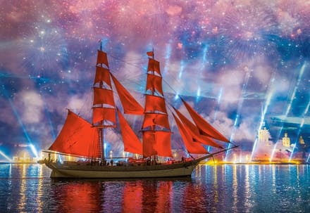 Uitdagende Puzzel 1000 Stukjes - Kleurrijk Scheepsontwerp