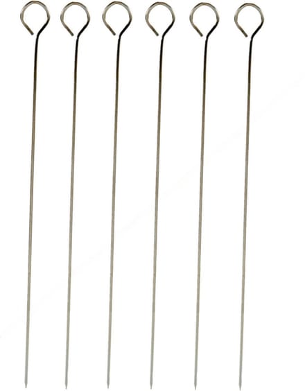 Arte vlees spiezen - 12x stuks - metaal - 25 cm - barbecue - vleespennen - sticks