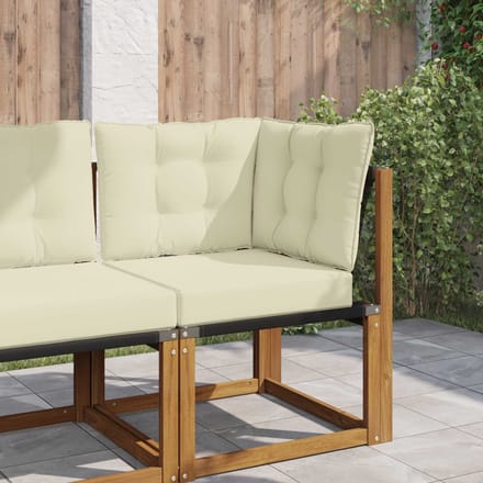 vidaXL - Buitenbankkussen - Polyester - Crèmekleurig - 50,5 - x - 50,5 - cm