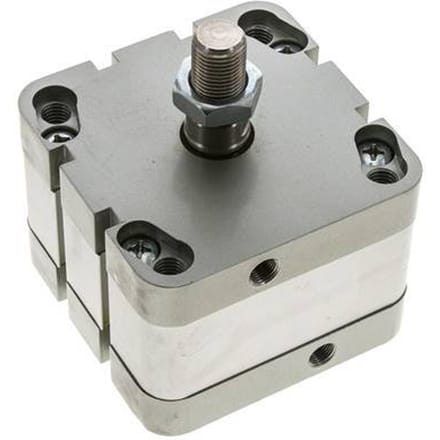 ISO 21287 Compacte Dubbelwerkende Cilinder 80-15mm - Magnetisch - Mannelijke Stang