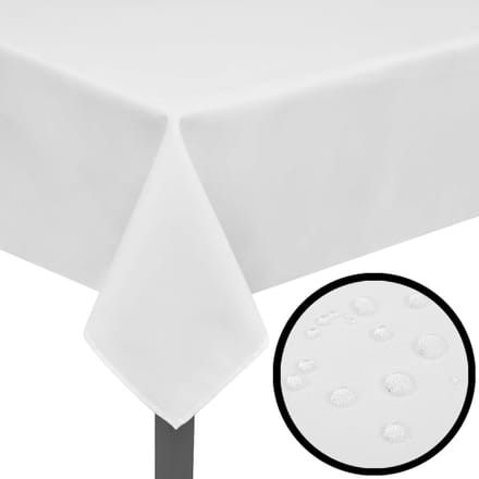 vidaXL - Tafelkleden - wit - 5 - stuks - 220 - x - 130 - cm