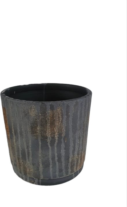 MICA DECORATIONS MIES BLOEMPOT ROND BLAUW - H27 x D28cm