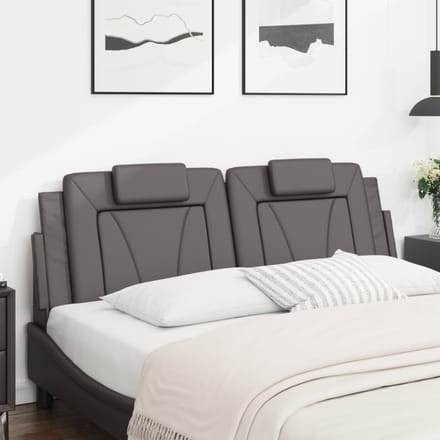vidaXL - Hoofdbordkussen - "Viana" - 160 - cm - kunstleer - grijs