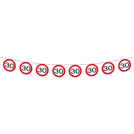 Folat - Vlaggenlijn verkeersbord 30 (12 meter)