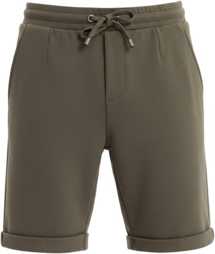 OMBRE Korte Broek - Regular Fit - Viscose - Effen Olijf S