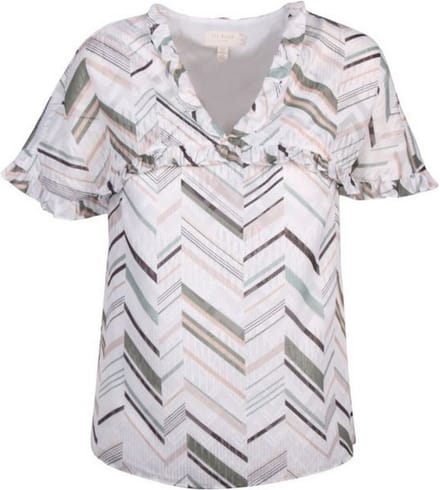 Ted Baker - wit gestreepte top Altania - maat XXL (5)