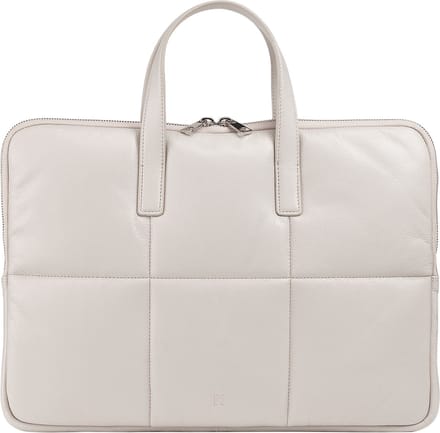 DuDu Togean Laptoptas Leer 36 cm - 36cm (15 duim) - pearl