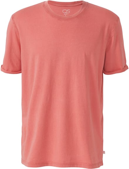 T-shirt effen met ronde hals QS