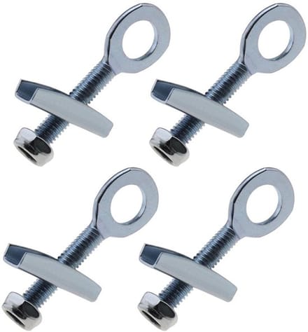 Dailygoods - Kettingspanner - Staal - 4 stuks - Zilver - Voor