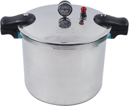 Drukpan - Snelkookpan Stoofpan - Maaltijden Bereiden - Geïntegreerde Drukmeter - 22 Liter - Zilver
