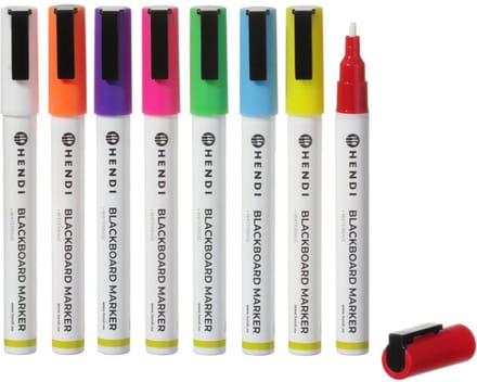 HENDI Krijtstiften – Ronde punt – 3 mm – 8 kleuren